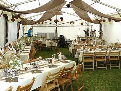 Location de tente pour vos réceptions et mariages - Options